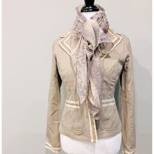 Aziz Khaki Cotton Casual Cool Jacket size M